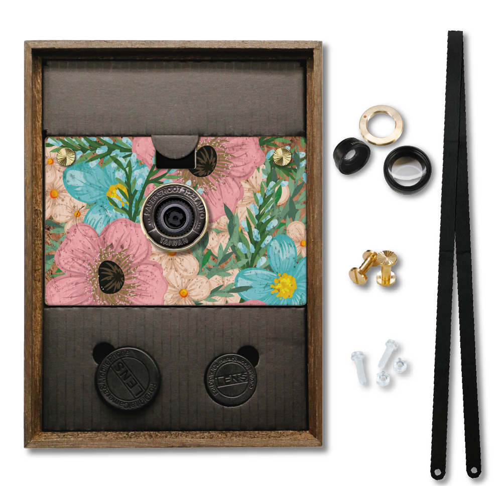 Camera Bundle - Cork Case - Secret Garden