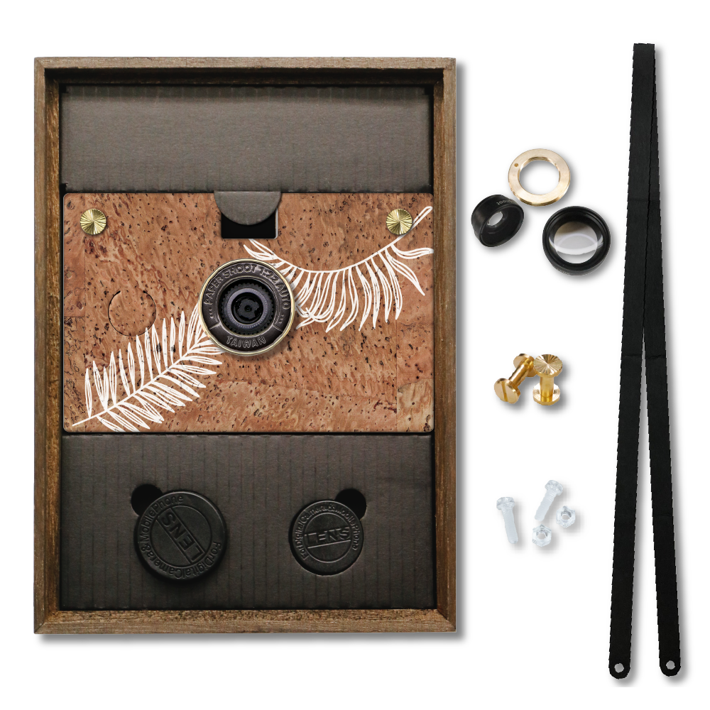 Camera Bundle - Cork Case - Palm Leaf