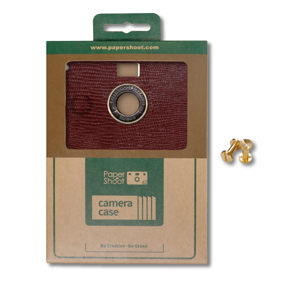 Leather Texture Case - Burgundy Red