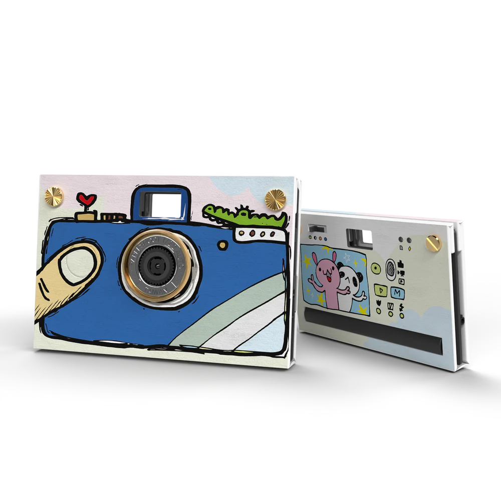 Paper Shoot Camera グラデーションブルー Camera Set (Case Included) - Hand Drawing - BLUE | Paper Shoot